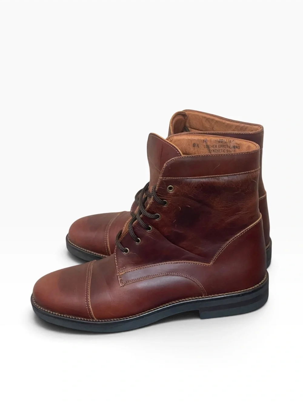 Johnston Murphy Made In Italy Leather Brown Mens Boots US 8.5 M